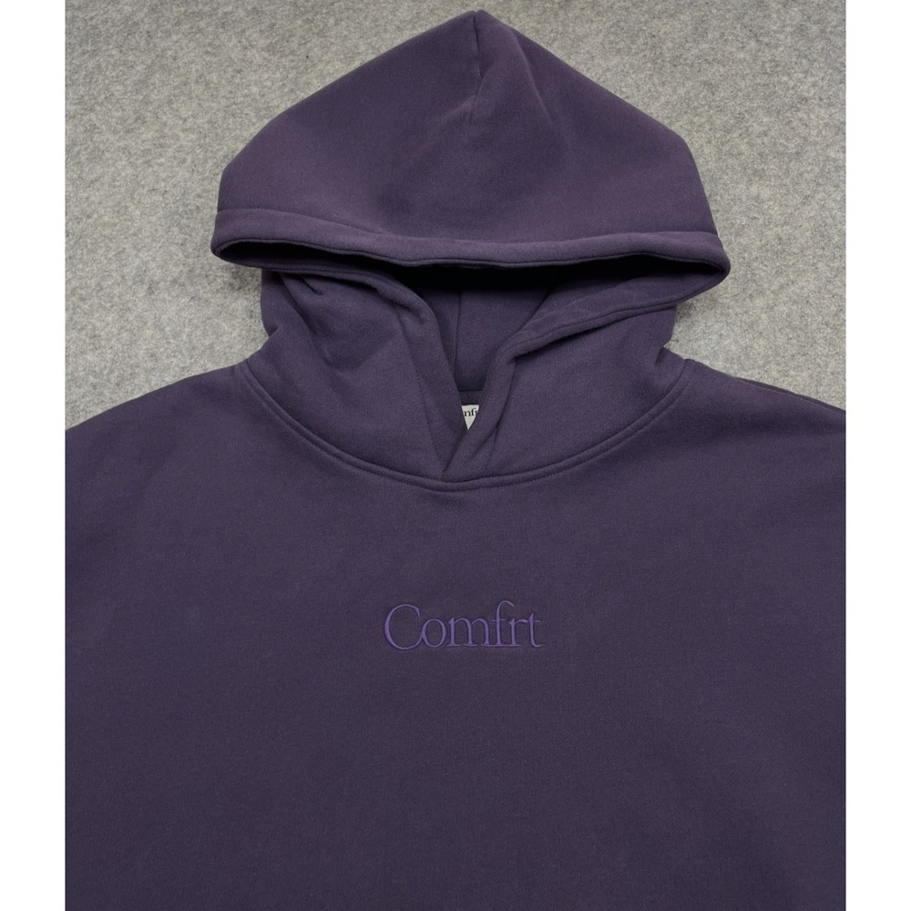 Comfrt Signature Hoodie Unisex Adult L Blackberry Purple Sweatshirt Thick Cozy - Picture 2 of 12